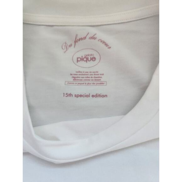 NWOT GELATO PIQUE Animal Print Oversized T-shirt One Size White #FB418 - Picture 5 of 6